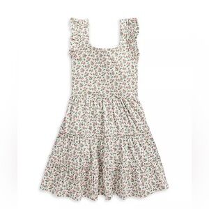 NWT POLO RALPH LAUREN Girls Floral Cotton Ruffle Dress sz 6X Cutout At The Back